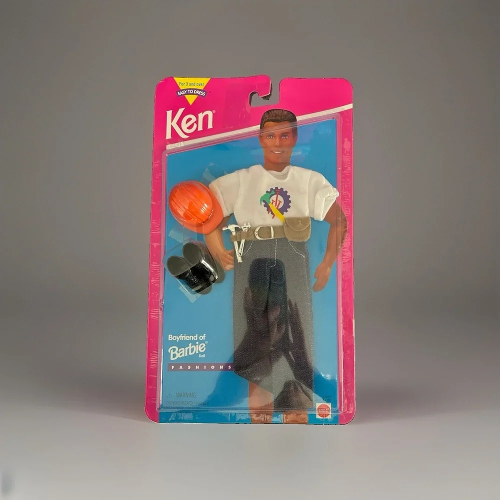 1995 Mattel Ken Construction Handy Man Outfit #14377 Cool Looks Ken Barbie NIB